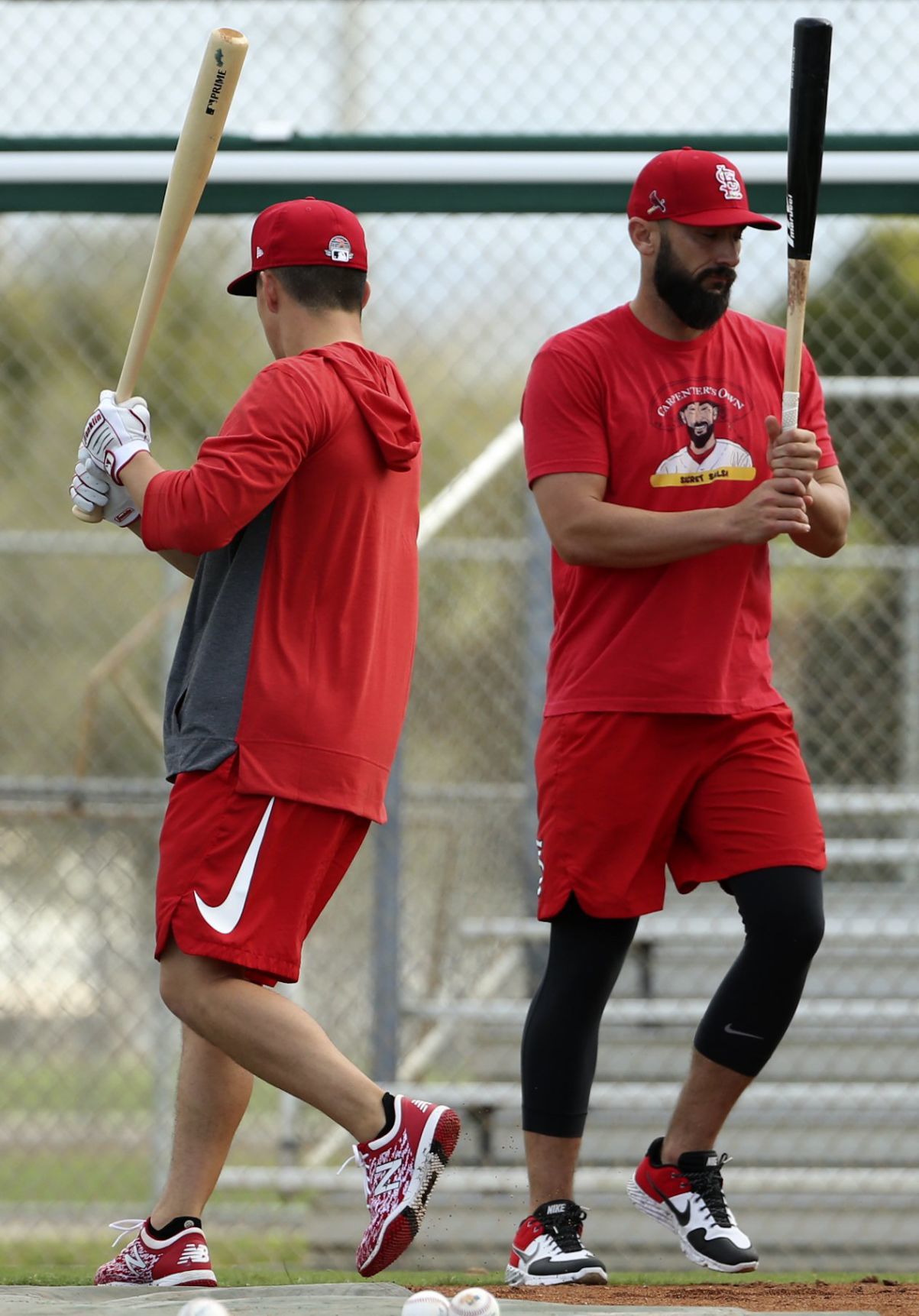 Rain shows during Saturday workout at Spring Training